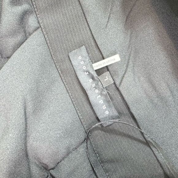 Endless Rose Dress Womens Large Black Cold Shoulder Ruffle Mini Sleeveless - Picture 3 of 10